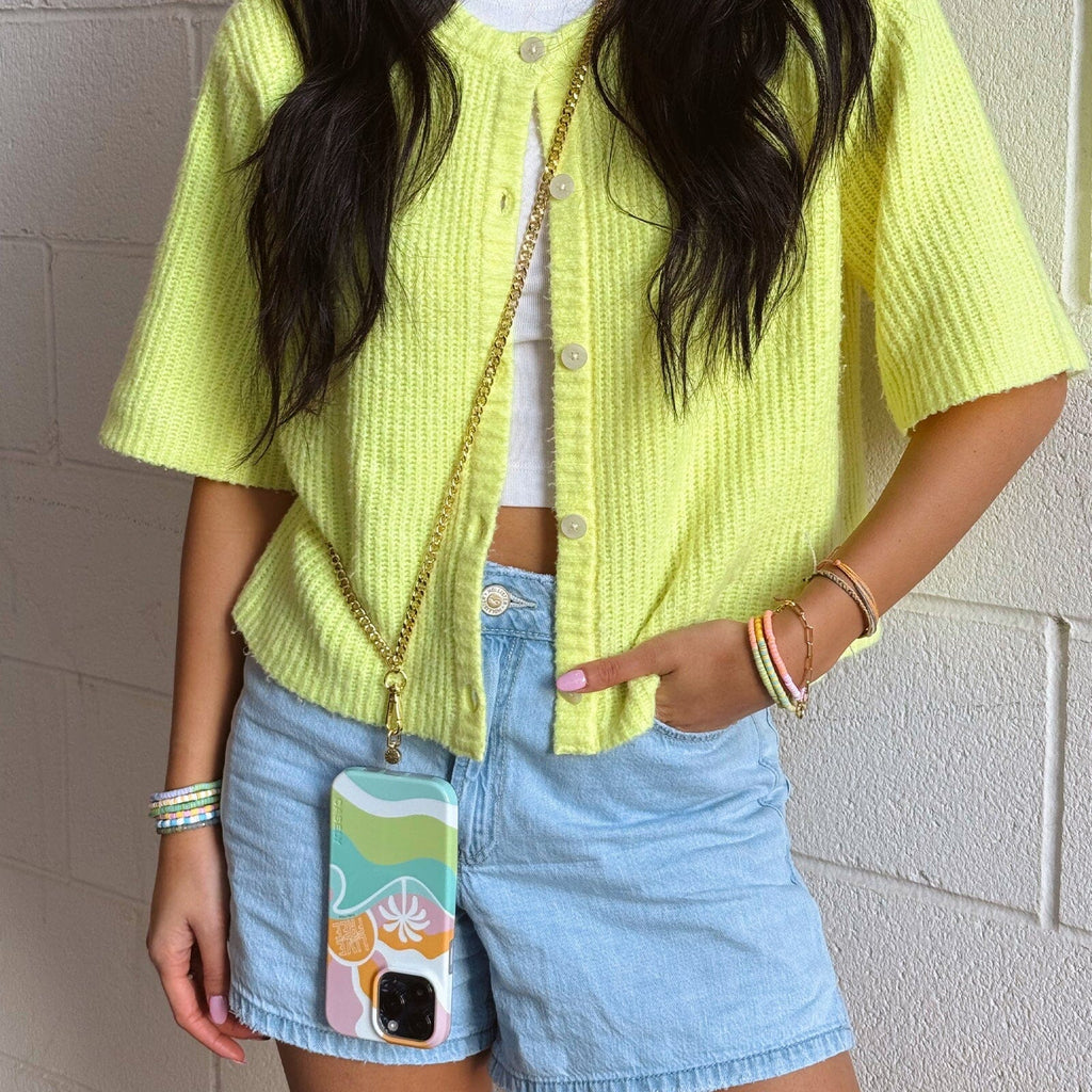 Flat Curb Chain Phone Chain