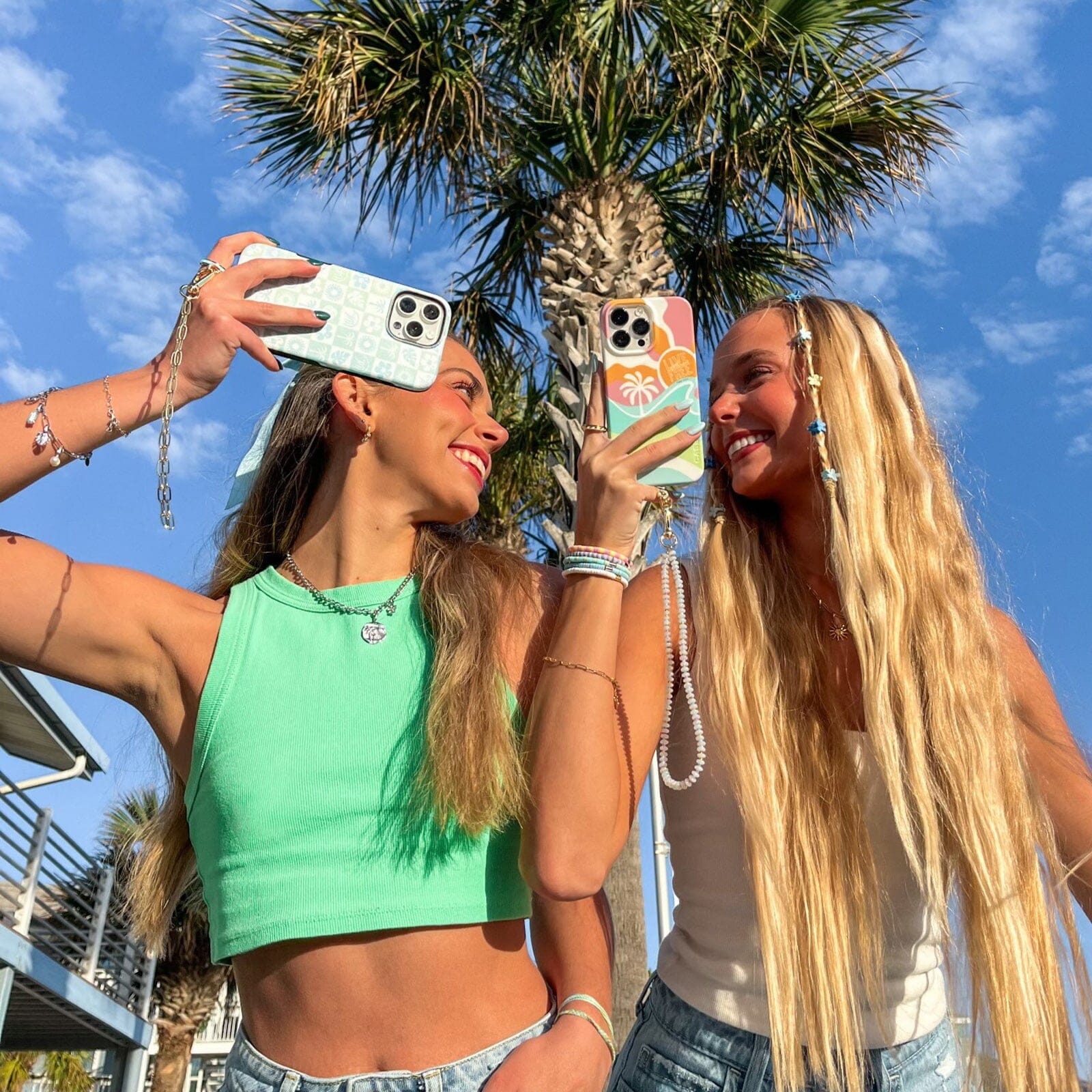 Iridescence Bead Wristlet Phone Chain