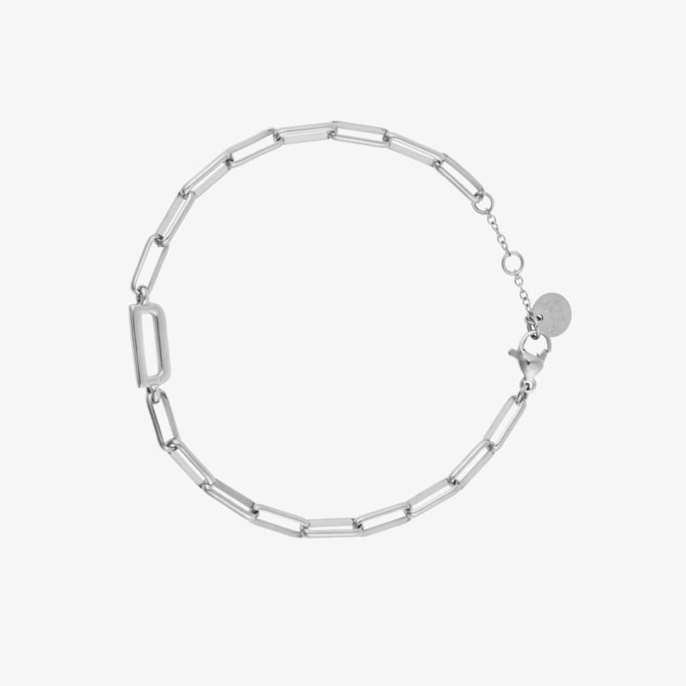 Initial Paperclip Chain Bracelet