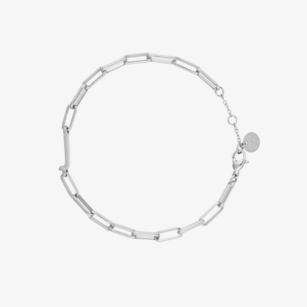 Initial Paperclip Chain Bracelet