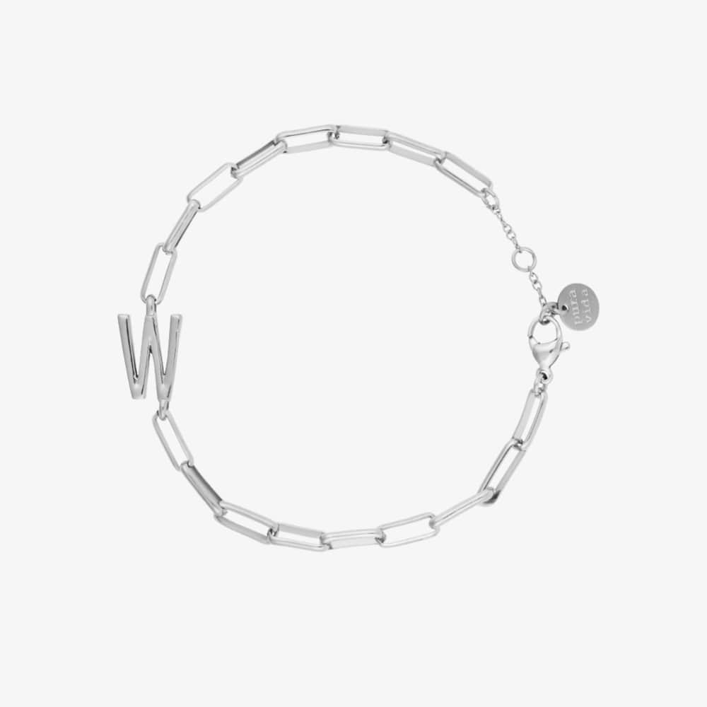 Initial Paperclip Chain Bracelet