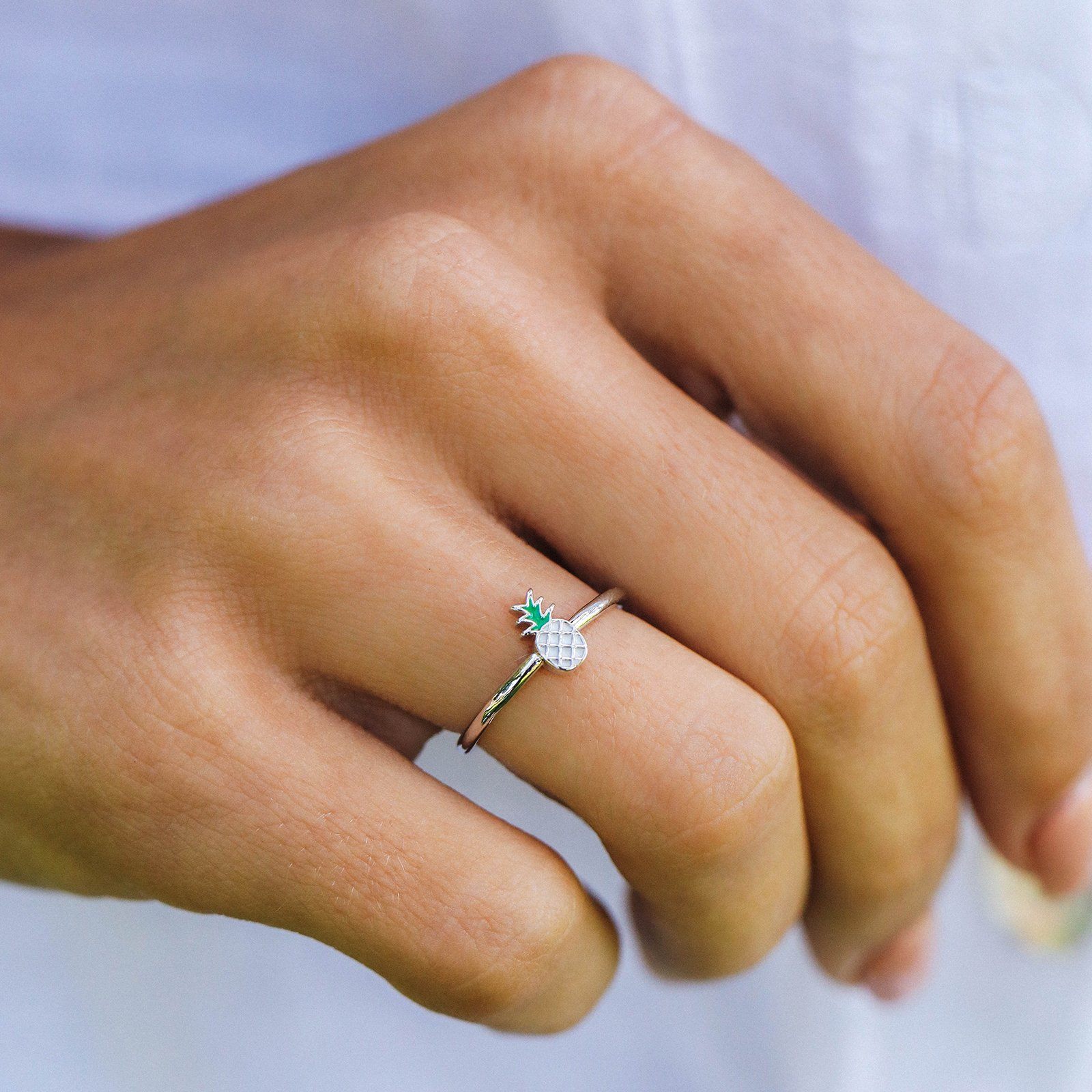 Enamel Pineapple Ring