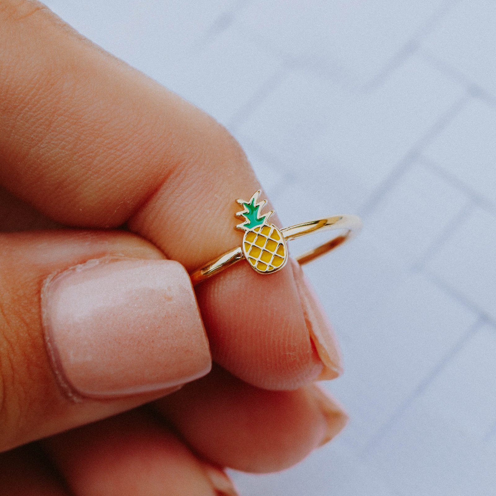 Enamel Pineapple Ring