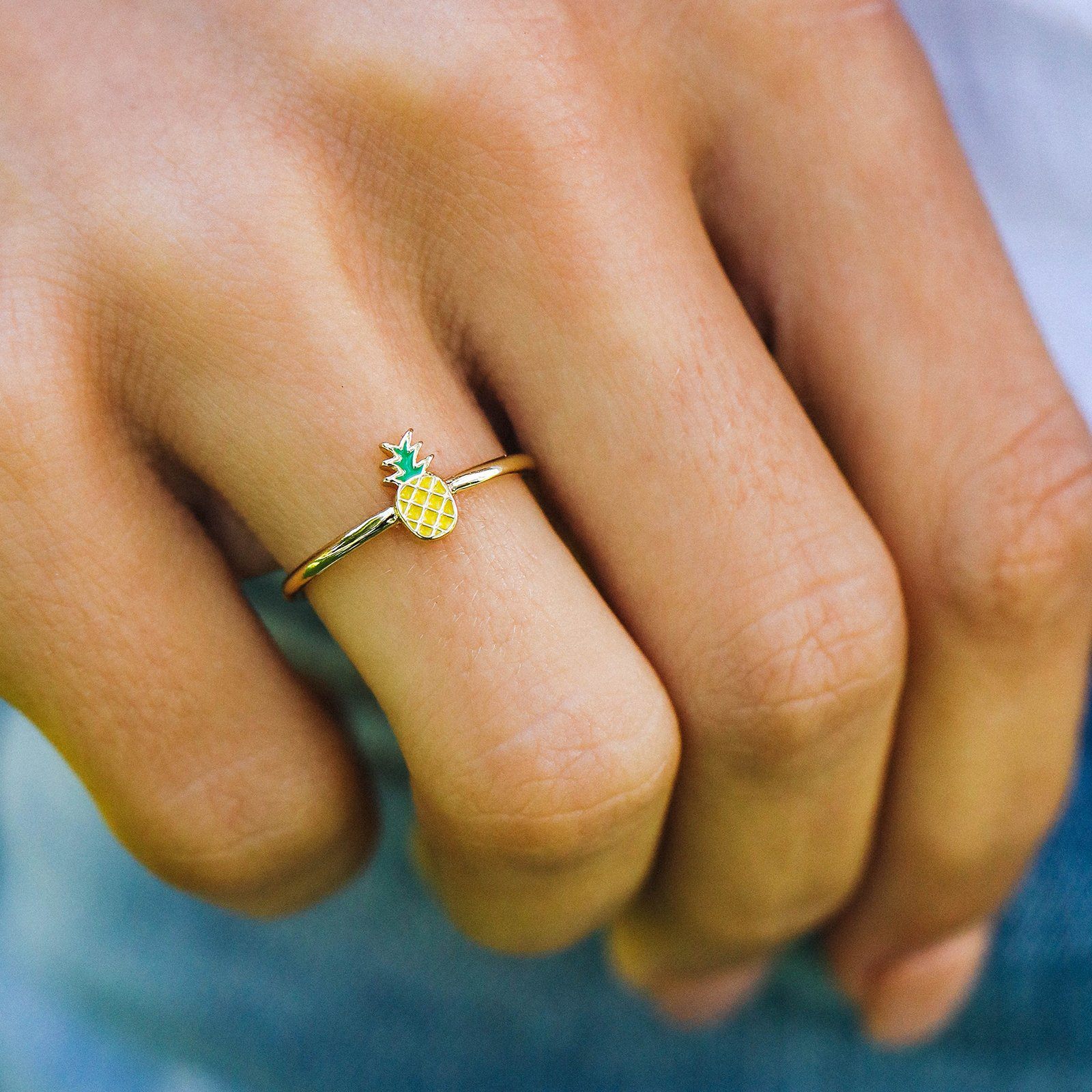 Enamel Pineapple Ring