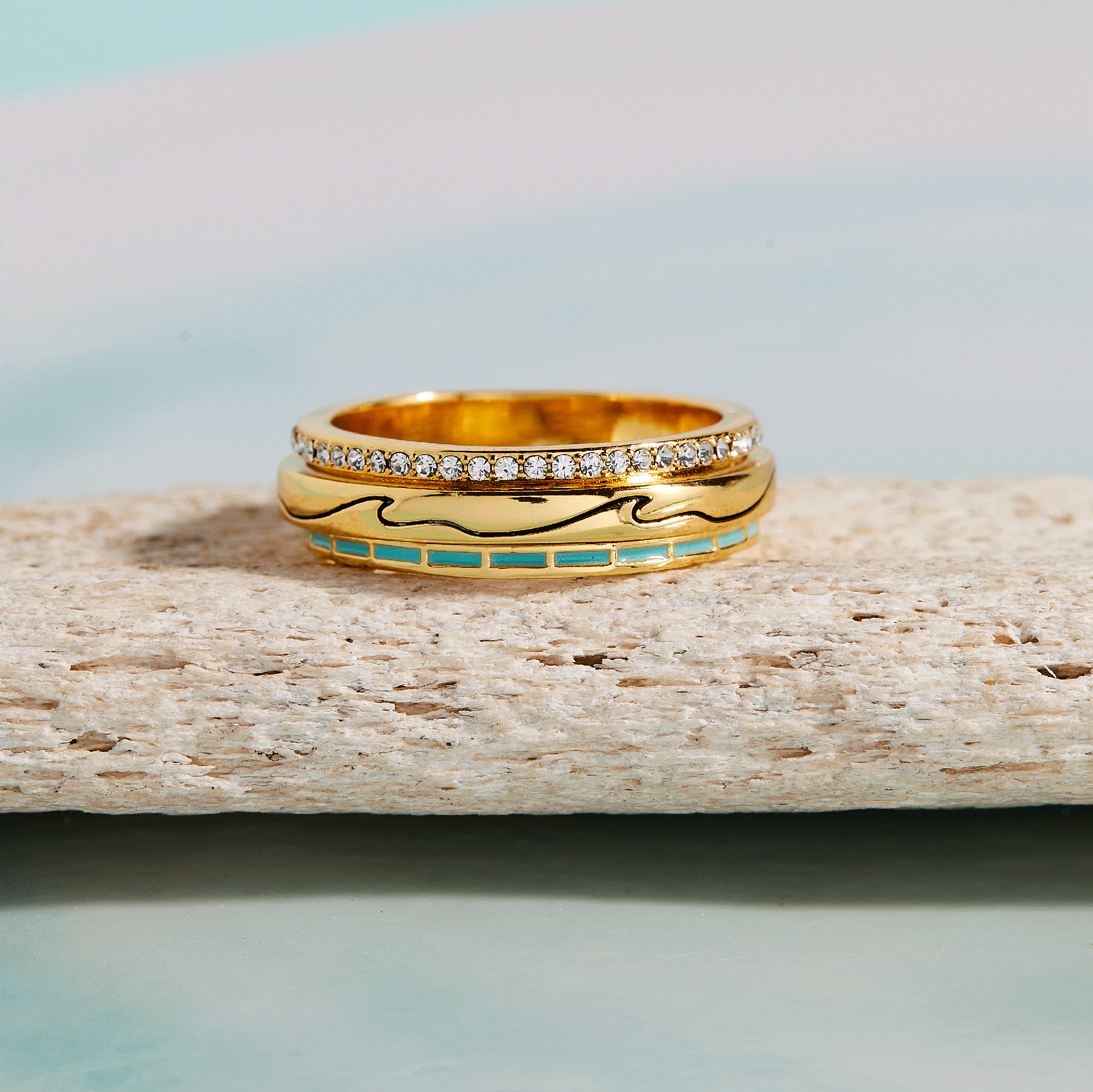 Beachside Blue Fidget Ring