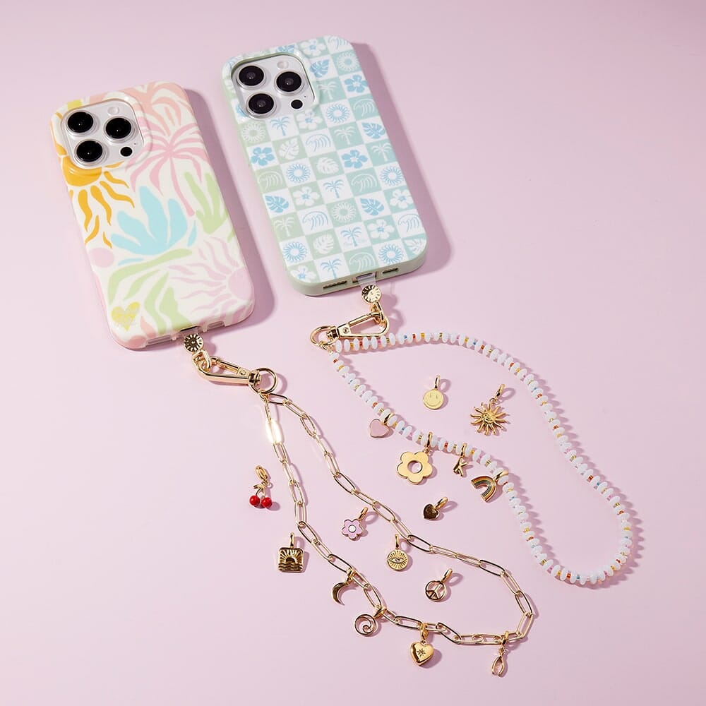 Iridescence Bead Wristlet Phone Chain