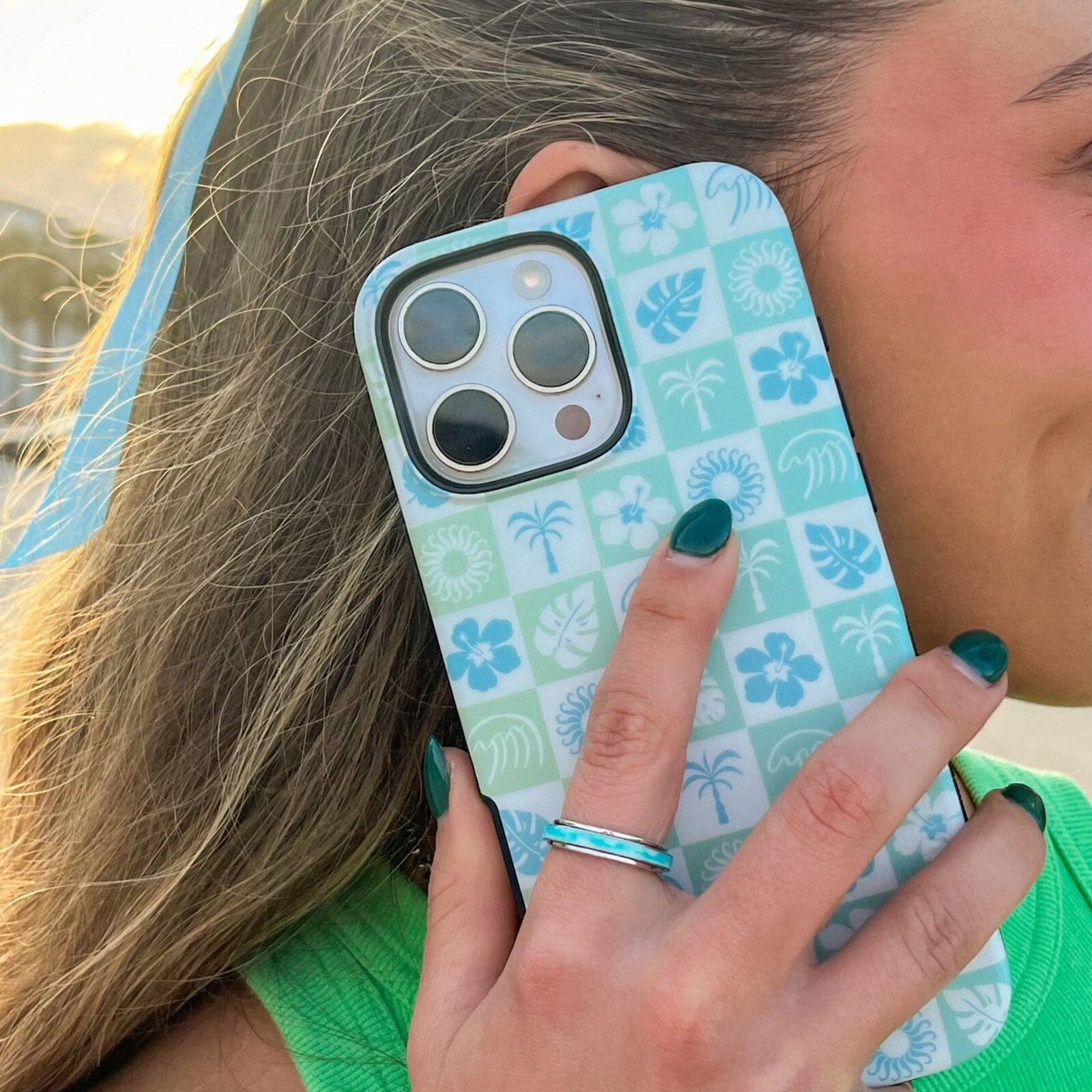 Coastal Checkers iPhone Case