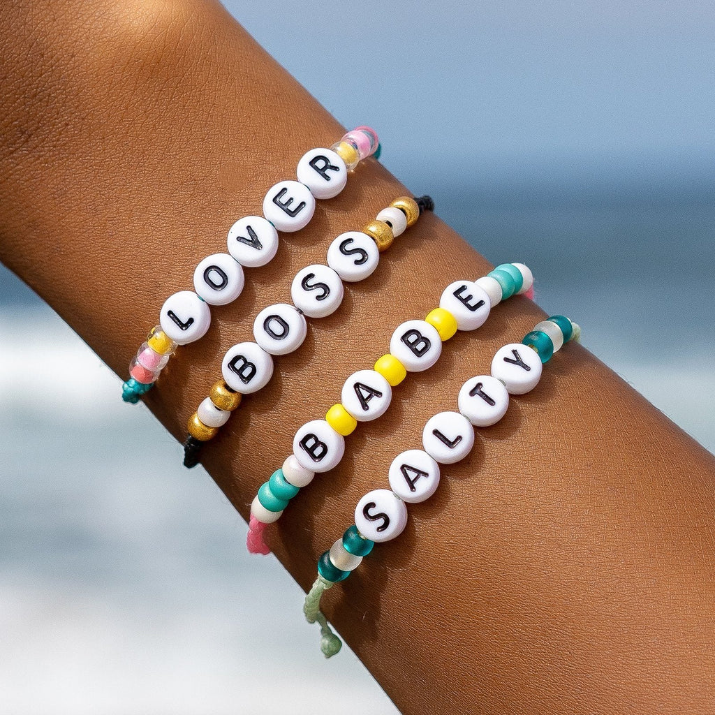 Boss Alphabet Bead Bracelet