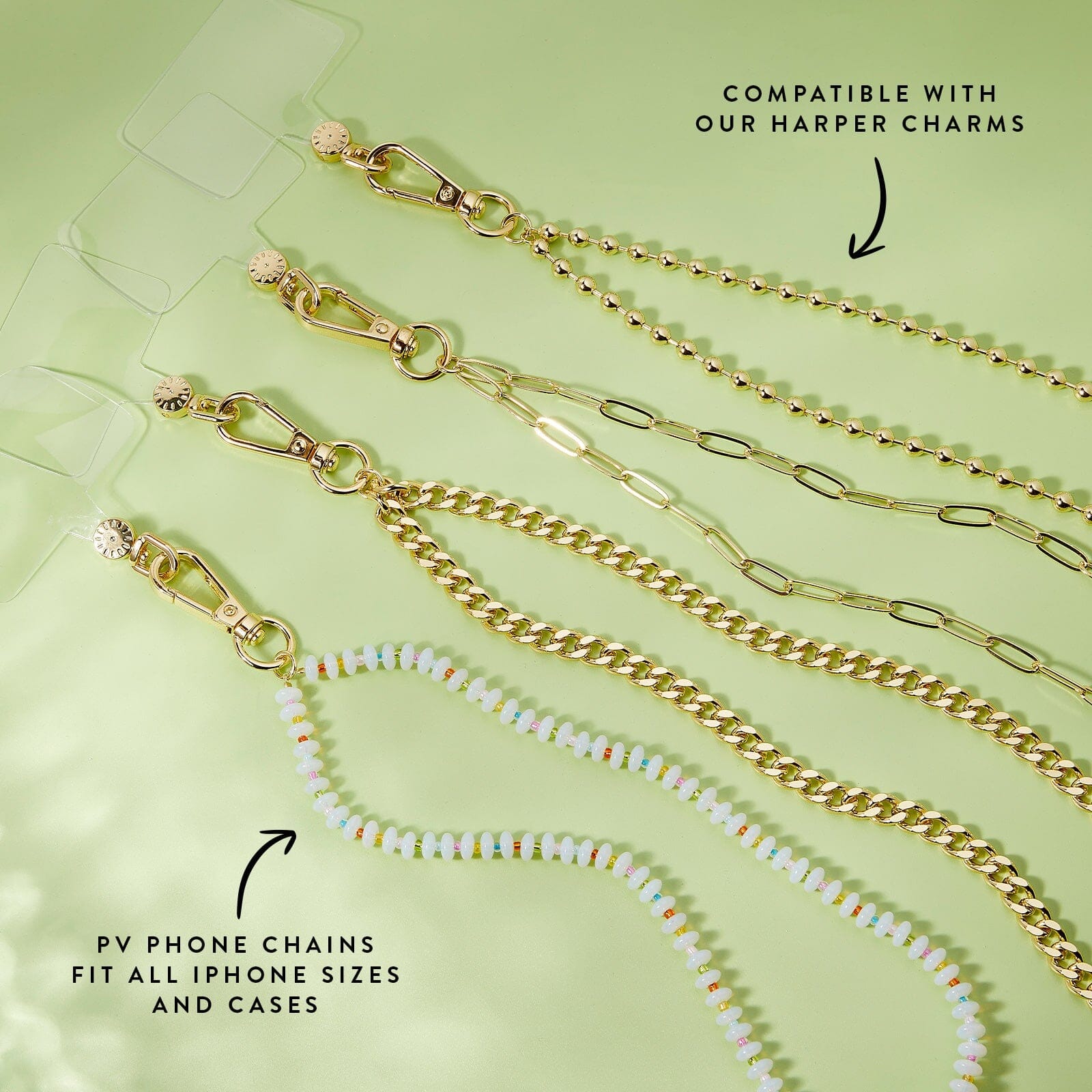 Iridescence Bead Wristlet Phone Chain