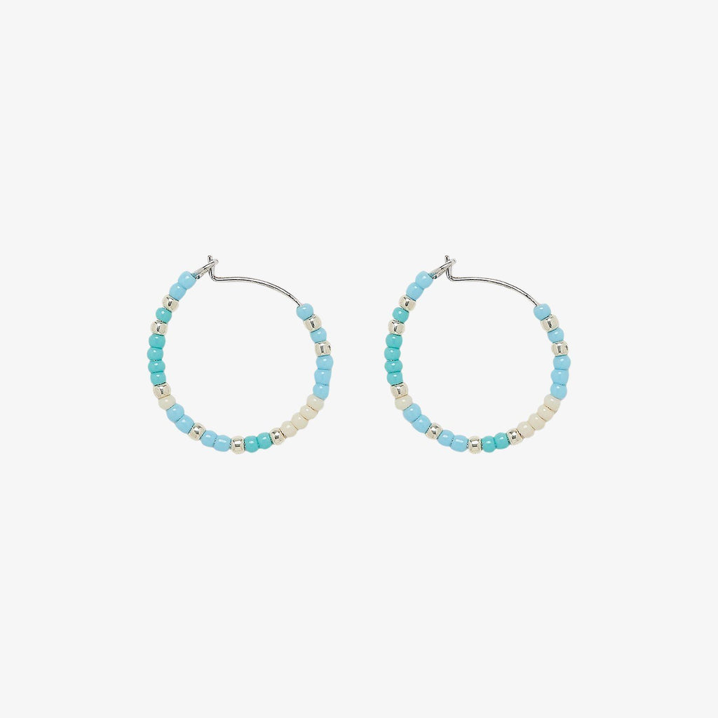 Playa Seed Bead Hoop Earrings