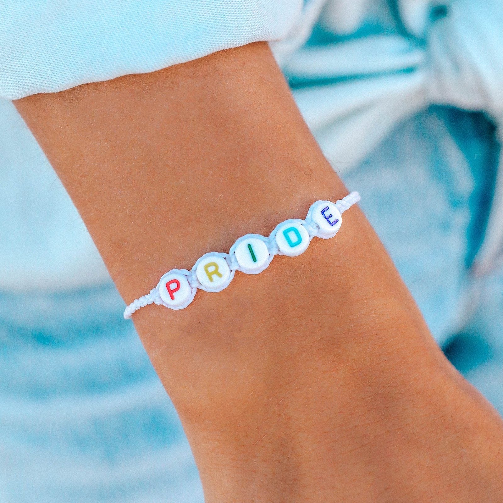 Pride Alphabet Bead Bracelet