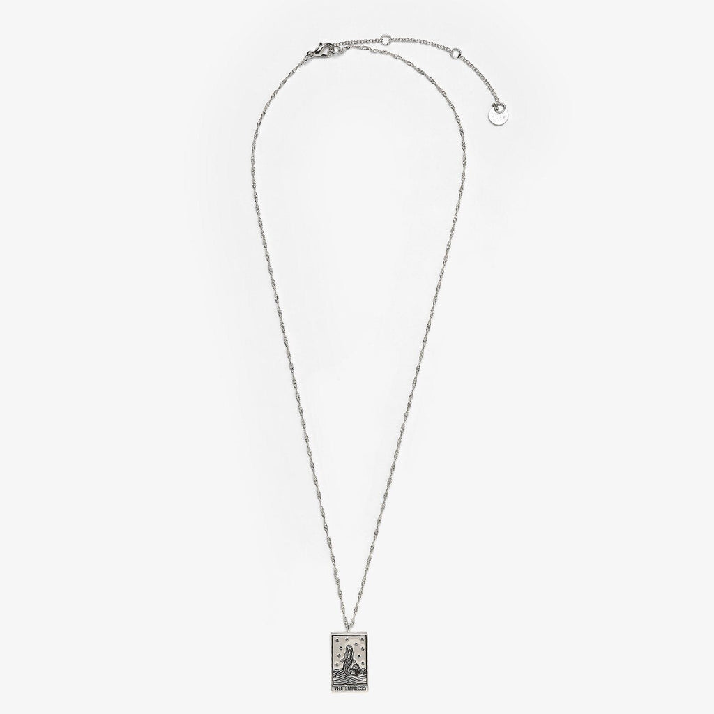 Silver Tarot Card Pendant Necklace
